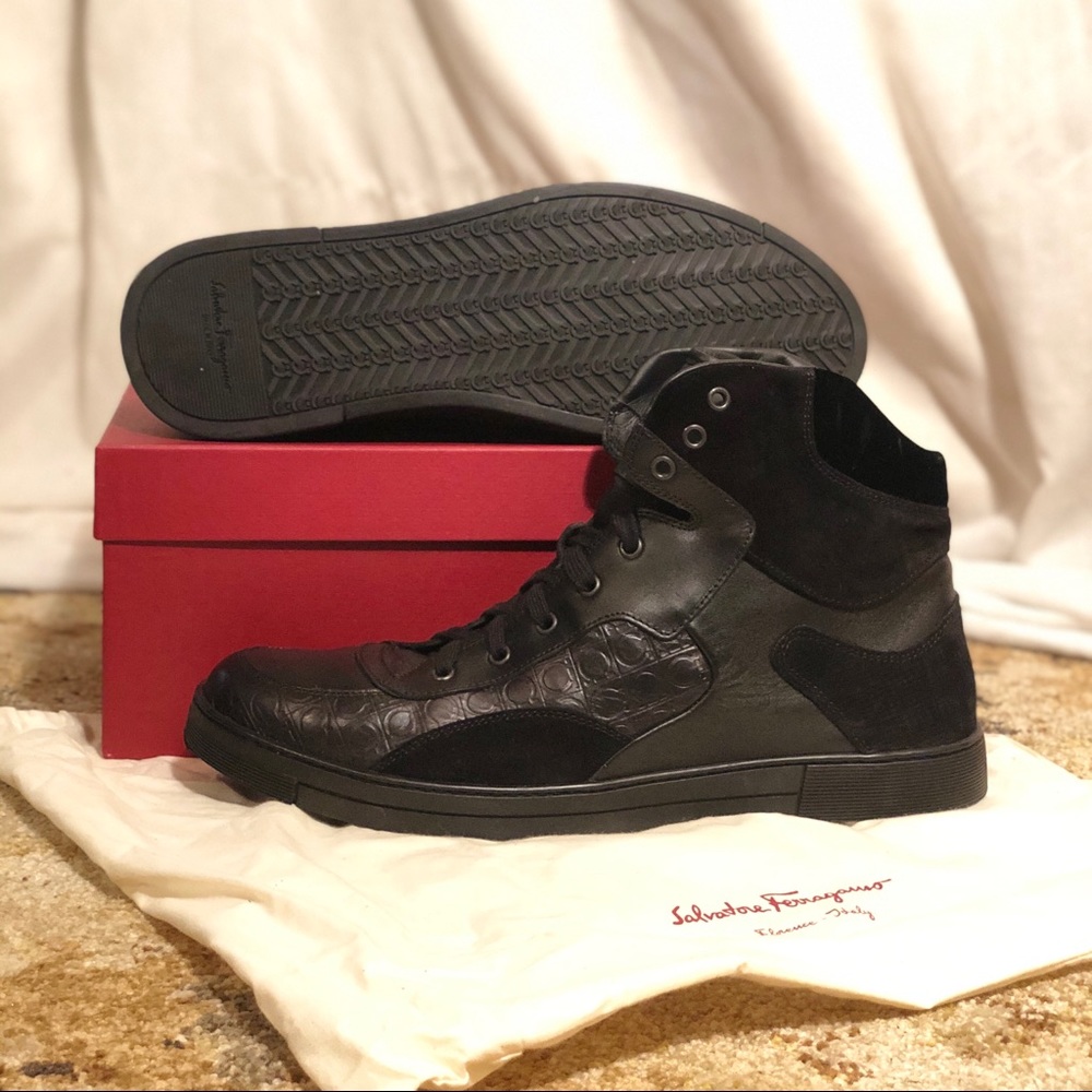 Salvatore Ferragamo Leather High Tops Sneakers